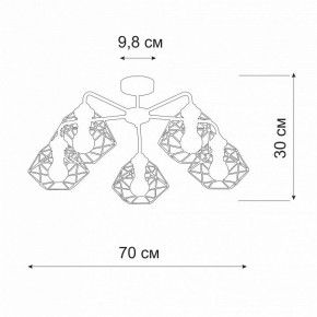 Люстра на штанге Vitaluce V4258 V4258-0/5PL в Шадринске - shadrinsk.ok-mebel.com | фото 2