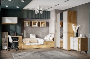 МИЛАН Спальня (Дуб Золотой/Белый матовый) в Шадринске - shadrinsk.ok-mebel.com | фото 45