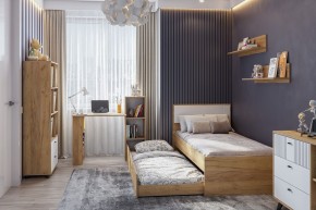 МИЛАН Спальня (Дуб Золотой/Белый матовый) в Шадринске - shadrinsk.ok-mebel.com | фото 46