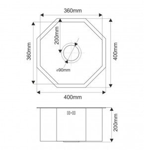 Мойка D400G Octavia MELANA Profline 1,2/200 ЗОЛОТО врезная фигурная D400G в Шадринске - shadrinsk.ok-mebel.com | фото 3