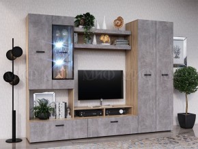Нэнси New Пенал (ЛДСП) Бетон светлый/Сонома в Шадринске - shadrinsk.ok-mebel.com | фото 3