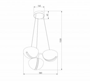 Подвесная люстра Eurosvet Emisfero 50083/3 LED золото в Шадринске - shadrinsk.ok-mebel.com | фото 6