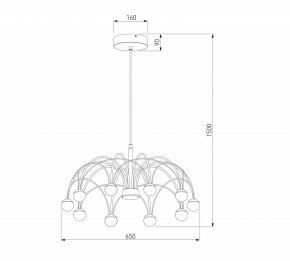 Подвесная люстра Eurosvet Ragno 90034/10 LED черный в Шадринске - shadrinsk.ok-mebel.com | фото 5