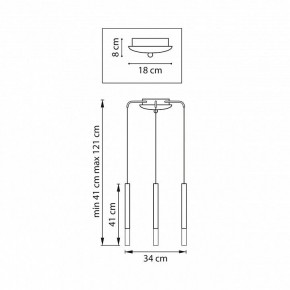 Подвесная люстра Lightstar Tubo L3T747137 в Шадринске - shadrinsk.ok-mebel.com | фото 3