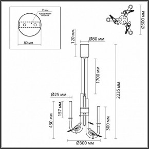 Подвесная люстра Odeon Light Lark 5431/6L в Шадринске - shadrinsk.ok-mebel.com | фото 5