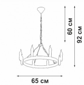 Подвесная люстра Vitaluce V3924 V3924-1/8 в Шадринске - shadrinsk.ok-mebel.com | фото 3