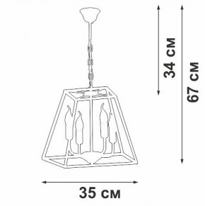 Подвесная люстра Vitaluce V4237 V4237-0/4 в Шадринске - shadrinsk.ok-mebel.com | фото 3