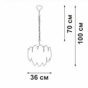 Подвесная люстра Vitaluce V5887 V5887-8/4 в Шадринске - shadrinsk.ok-mebel.com | фото 4