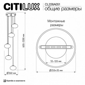 Подвесной светильник Citilux Atman Smart CL226A051 в Шадринске - shadrinsk.ok-mebel.com | фото 10