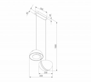 Подвесной светильник Eurosvet Emisfero 50083/2 LED золото в Шадринске - shadrinsk.ok-mebel.com | фото 4