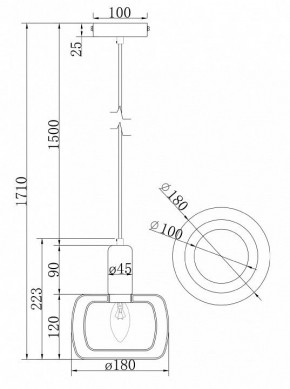 Подвесной светильник Maytoni Vision MOD411PL-01G в Шадринске - shadrinsk.ok-mebel.com | фото 7