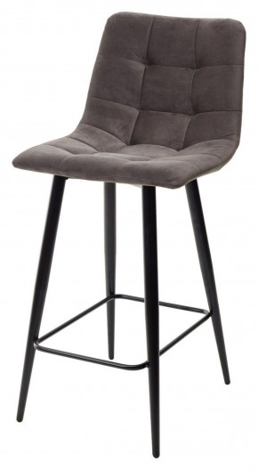 Полубарный стул CHILLI-QB графит #14, велюр / черный каркас (H=66cm) М-City в Шадринске - shadrinsk.ok-mebel.com | фото