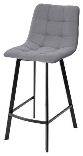 Полубарный стул CHILLI-QB SQUARE серый #27, велюр / черный каркас (H=66cm) М-City в Шадринске - shadrinsk.ok-mebel.com | фото 1