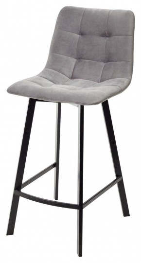 Полубарный стул CHILLI-QB SQUARE светло-серый #26, велюр / черный каркас (H=66cm) М-City в Шадринске - shadrinsk.ok-mebel.com | фото 1