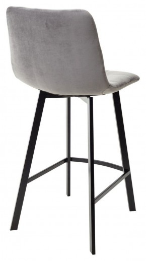 Полубарный стул CHILLI-QB SQUARE светло-серый #26, велюр / черный каркас (H=66cm) М-City в Шадринске - shadrinsk.ok-mebel.com | фото 4