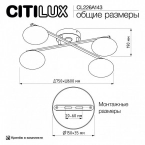 Потолочная люстра Citilux Atman Smart CL226A143 в Шадринске - shadrinsk.ok-mebel.com | фото 10