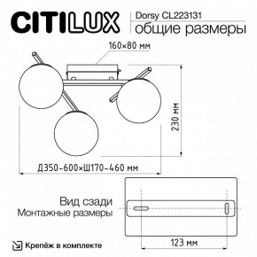 Потолочная люстра Citilux Dorsy CL223131 в Шадринске - shadrinsk.ok-mebel.com | фото 11