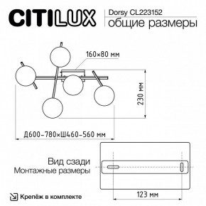 Потолочная люстра Citilux Dorsy CL223152 в Шадринске - shadrinsk.ok-mebel.com | фото 10
