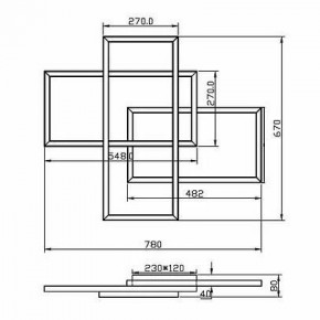 Потолочная люстра Maytoni Line MOD016CL-L80BK в Шадринске - shadrinsk.ok-mebel.com | фото 2