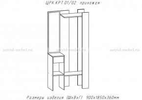 КРИТ-1 Прихожая (Делано светлый) в Шадринске - shadrinsk.ok-mebel.com | фото 2