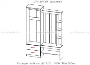 КРИТ-3 Прихожая (Анкор темный/Анкор белый) в Шадринске - shadrinsk.ok-mebel.com | фото 2