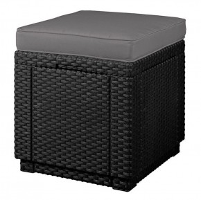 Пуфик Куб с подушкой (Cube with cushion) графит - прохладный серый в Шадринске - shadrinsk.ok-mebel.com | фото 1