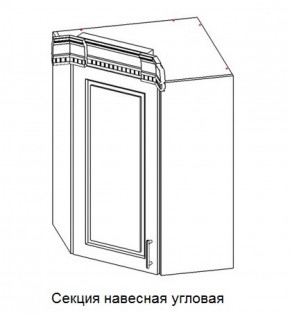 Секция навесная угловая "Верона" (600*600) в Шадринске - shadrinsk.ok-mebel.com | фото