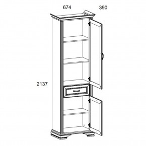 Шкаф 2D1S, MONAKO, цвет Сосна винтаж/дуб анкона в Шадринске - shadrinsk.ok-mebel.com | фото 3