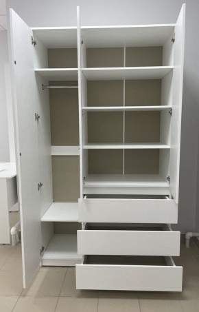 Шкаф 3-ств. с 3 ящиками "Бьянко" в Шадринске - shadrinsk.ok-mebel.com | фото 2