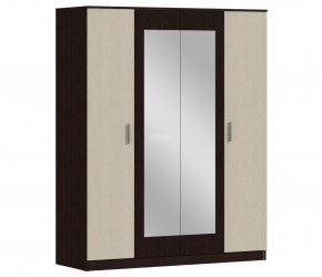 Шкаф 4х дверный с зеркалами Уют СБ-2750/1.Н (Венге/Паллада) в Шадринске - shadrinsk.ok-mebel.com | фото