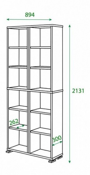 Шкаф книжный Домино ПУ-30-3 в Шадринске - shadrinsk.ok-mebel.com | фото 2