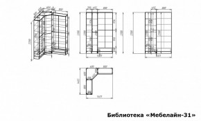 Шкаф книжный Мебелайн-31 в Шадринске - shadrinsk.ok-mebel.com | фото 3