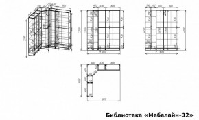 Шкаф книжный Мебелайн-32 в Шадринске - shadrinsk.ok-mebel.com | фото 3