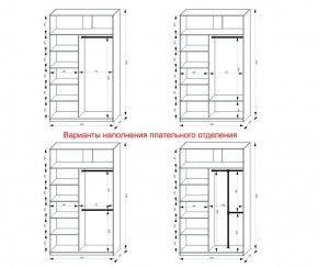 Шкаф-купе 1400 серии SOFT D1+D3+B2+PL1 (2 ящика+1штанга) профиль «Графит» в Шадринске - shadrinsk.ok-mebel.com | фото 7