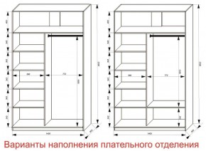 Шкаф-купе 1400 серии SOFT D6+D4+B2+PL2 (2 ящика+1штанга+1 полка) профиль «Капучино» в Шадринске - shadrinsk.ok-mebel.com | фото 8