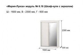 Шкаф-купе 1600 с зеркалом "Мария-Луиза 6.16" в Шадринске - shadrinsk.ok-mebel.com | фото 3