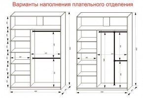 Шкаф-купе 1600 серии SOFT D1+D3+B2+PL1 (2 ящика+1штанга) профиль «Графит» в Шадринске - shadrinsk.ok-mebel.com | фото 7