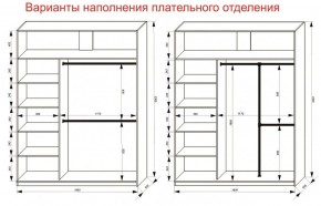 Шкаф-купе 1800 серии SOFT D6+D6+B2+PL3 (2 ящика+2штанги) профиль «Капучино» в Шадринске - shadrinsk.ok-mebel.com | фото 8