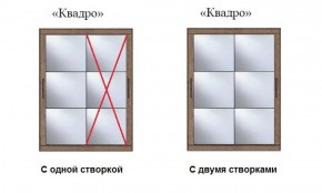 Шкаф-купе №19 Серия 3 Квадро (1500) Ясень Анкор светлый в Шадринске - shadrinsk.ok-mebel.com | фото 3