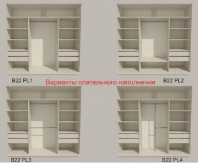 Шкаф-купе 2100 серии SOFT D7+D3+D3+B22+PL4 (по 2 ящика лев/прав+2штанги) профиль «Капучино» в Шадринске - shadrinsk.ok-mebel.com | фото 6