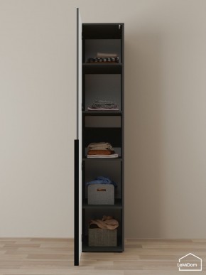 Шкаф Linnea MHR-1-2 2050х400х510 (Графит-М 11.1.25) в Шадринске - shadrinsk.ok-mebel.com | фото 4