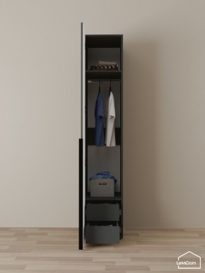 Шкаф Linnea MHR-1-3 2050х400х510 (Графит-М 11.1.25) в Шадринске - shadrinsk.ok-mebel.com | фото 3