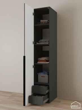 Шкаф Linnea MHR-1-4 2050х400х510 (Графит-М 11.1.25) в Шадринске - shadrinsk.ok-mebel.com | фото 6