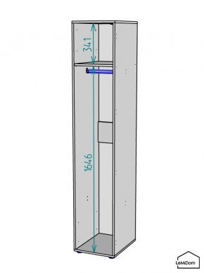 Шкаф Linnea MHR-1PO 2050х400х510 (Белый-М 11.1.2) в Шадринске - shadrinsk.ok-mebel.com | фото 3