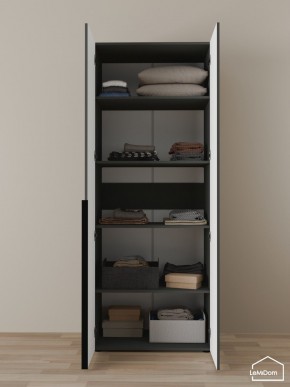 Шкаф Linnea MHR-2-2 2050х800х510 (Графит-М 11.1.25) в Шадринске - shadrinsk.ok-mebel.com | фото 4