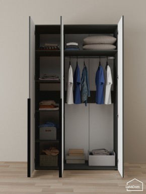Шкаф Linnea MHR-3-1 2050х1200х510 (Графит-М 11.1.25) в Шадринске - shadrinsk.ok-mebel.com | фото 4
