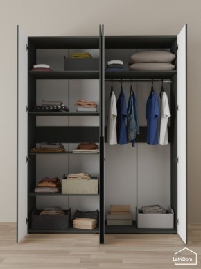 Шкаф Linnea MHR-4-1 2050х1600х510 (Графит-М 11.1.25) в Шадринске - shadrinsk.ok-mebel.com | фото 4