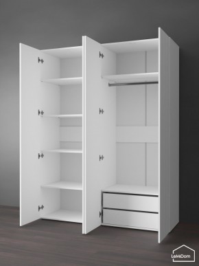 Шкаф Linnea MHR-4PO-2 2050х1600х510 (Белый-М 11.1.1) в Шадринске - shadrinsk.ok-mebel.com | фото 5