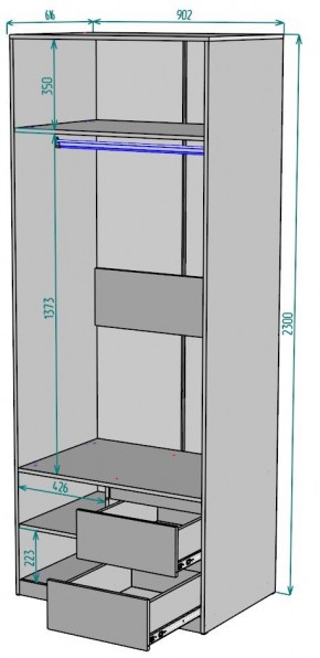 Шкаф Мальта H200 в Шадринске - shadrinsk.ok-mebel.com | фото 2