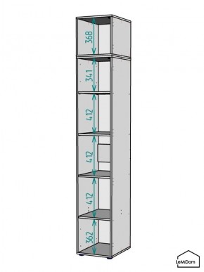 Шкаф с антресолью Linnea MHR-1A-2 2450х400х510 (Белый-М 11.1.2) в Шадринске - shadrinsk.ok-mebel.com | фото 3